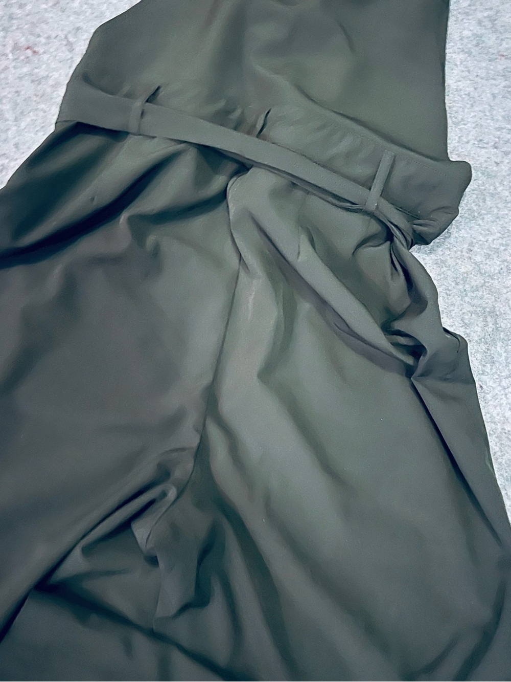 Prologue Olive Tie-Waist Cropped Jumpsuit - Picture 5 of 7